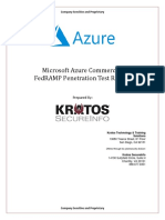 Microsoft Azure Commercial FedRAMP Penetration Test Report Summary