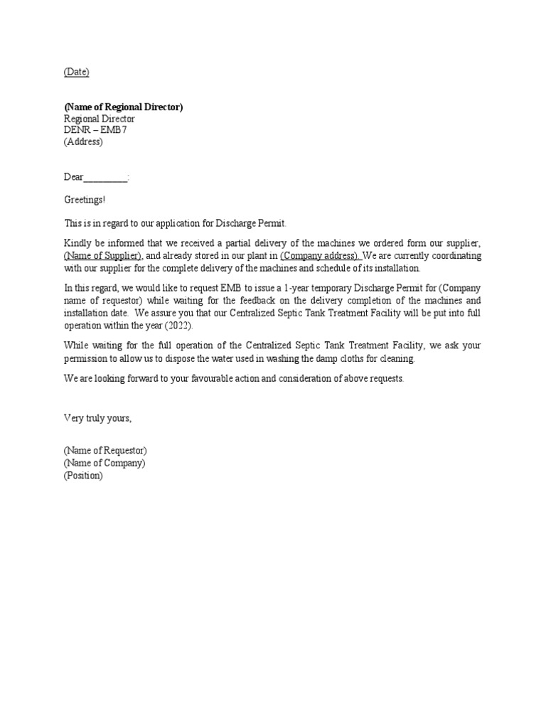 Justification Letter For DP Application | PDF