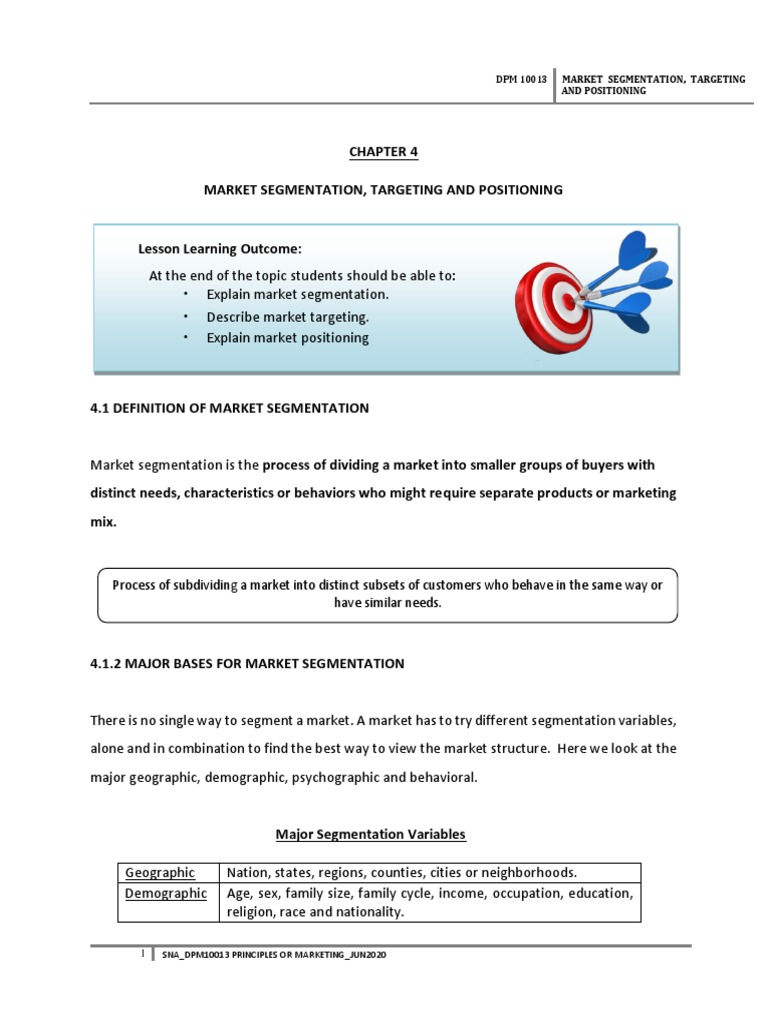Chapter 4 | PDF | Market Segmentation | Marketing