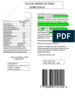 Tabla Nutricional