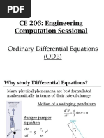 CE 206: Engineering Computation Sessional Ordinary Differential Equations (ODE)