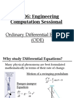 CE 206: Engineering Computation Sessional Ordinary Differential Equations (ODE)