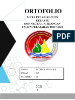 Portofolio: Mata Pelajaran Ips Kelas Ix SMP Negeri 1 Gedangan TAHUN PELAJARAN 2020 / 2021