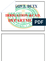 On Govt. Duty: Irrigation &cad