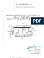 Intervención Arqueológica en los solares, 17, 19, 22 y 24 del Barrio de Gerrikaitz (Bizkaia)