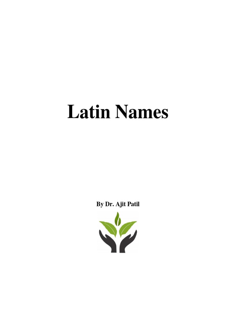 Latin Names PDF