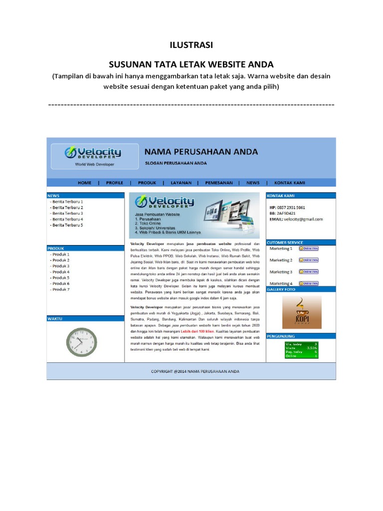 Form Isian Website - Paket F | PDF