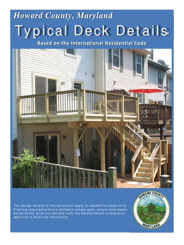 Howard County Deck Construction Guide | PDF | Screw | Framing ...