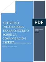 Act 11 Actividad Integradora Trabajo Escrito Sobre La Comunicación Escrita.