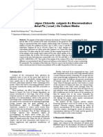 Potential of Microalgae Chlorella Vulgaris As Bioremediation Agents of Heavy Metal PB (Lead) On Culture Media