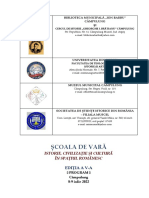 Program Scoala de Vara, 8 - 9 Iulie - 2022