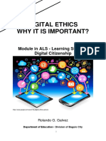 ALS - JH - LS6 - Digital Ethics Why It Is Important - Galvez - Baguio City