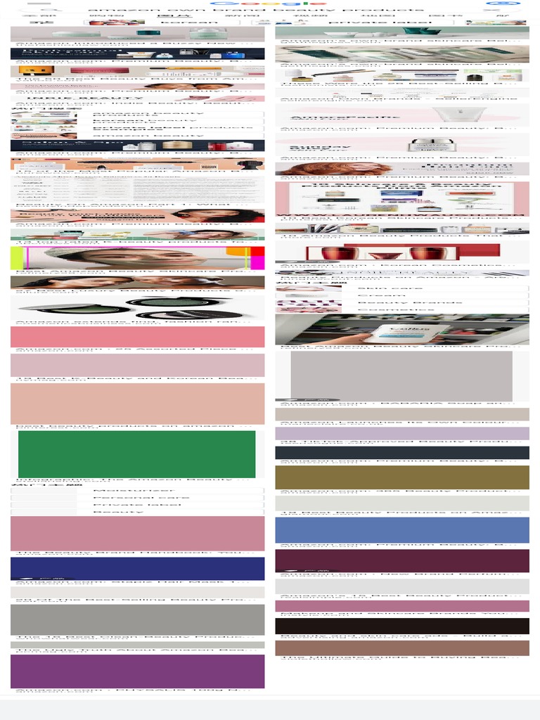 Amazon Own Brand Beauty Products Google 搜索 PDF Cosmetics Home