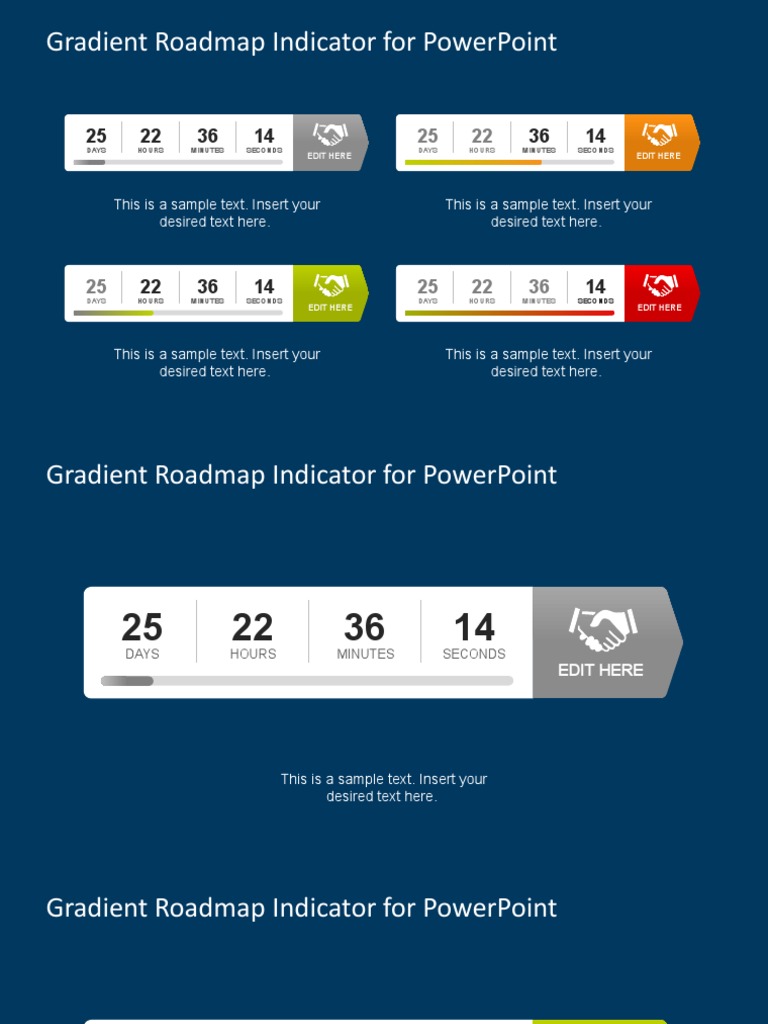 Gradient Roadmap Indicator Template | PDF