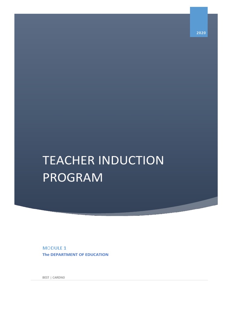 Teacher Induction Program Overview | PDF | Teachers | Schools
