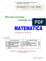 Breviar Teoretic - Tsu Cls 7