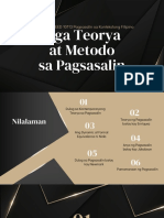 Mga Teorya at Metodo Sa Pagsasalin
