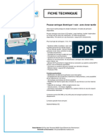 Fiche Technique: Pousse Seringue Électrique 1 Voie - Avec Écran Tactile