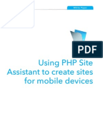 Using PHP Site Assistant To Create Sites For Mobile Devices: White Paper