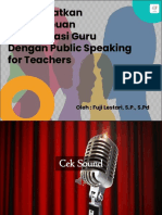 Materi Diklat Kemampuan Komunikasi Guru Dengan Public Speaking For Teacher - Fuji