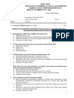 (BPSDM) Perencanaan Bendungan Post-Test AHSP-SDA 2022 (Palembang)