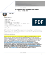 U.S. Navy Office of Naval Intelligence Worldwide Threat to Shipping (WTS) Report, 8 June 2022 to 6 July 2022