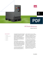 MTS Routine Maintenance: Hydraulic Power Unit