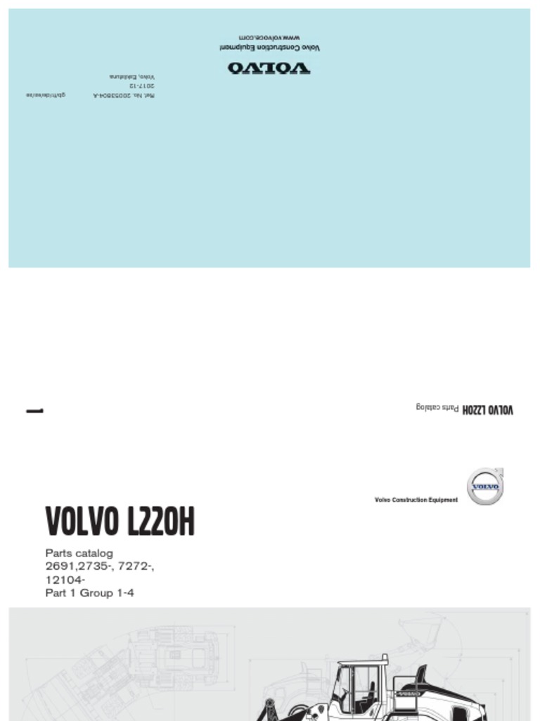 Volvo Wheel Loader Parts Catalog L220H PDF Loader (Equipment) Machines