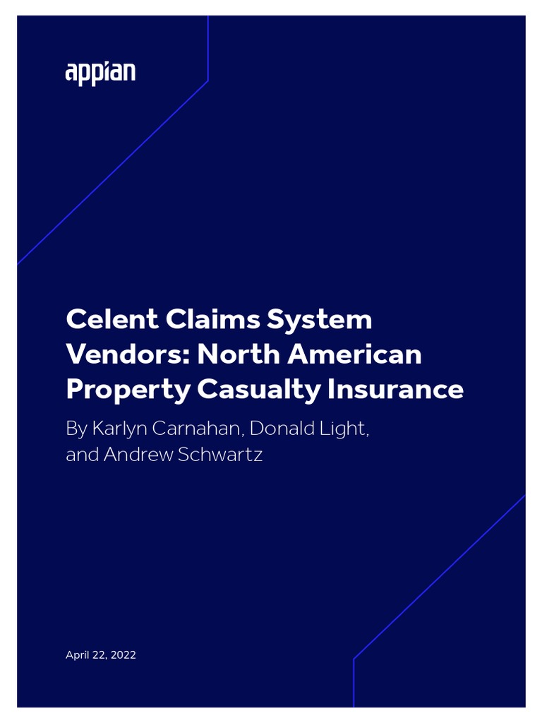 Celent Claims System Vendors PDF Cloud Computing Insurance