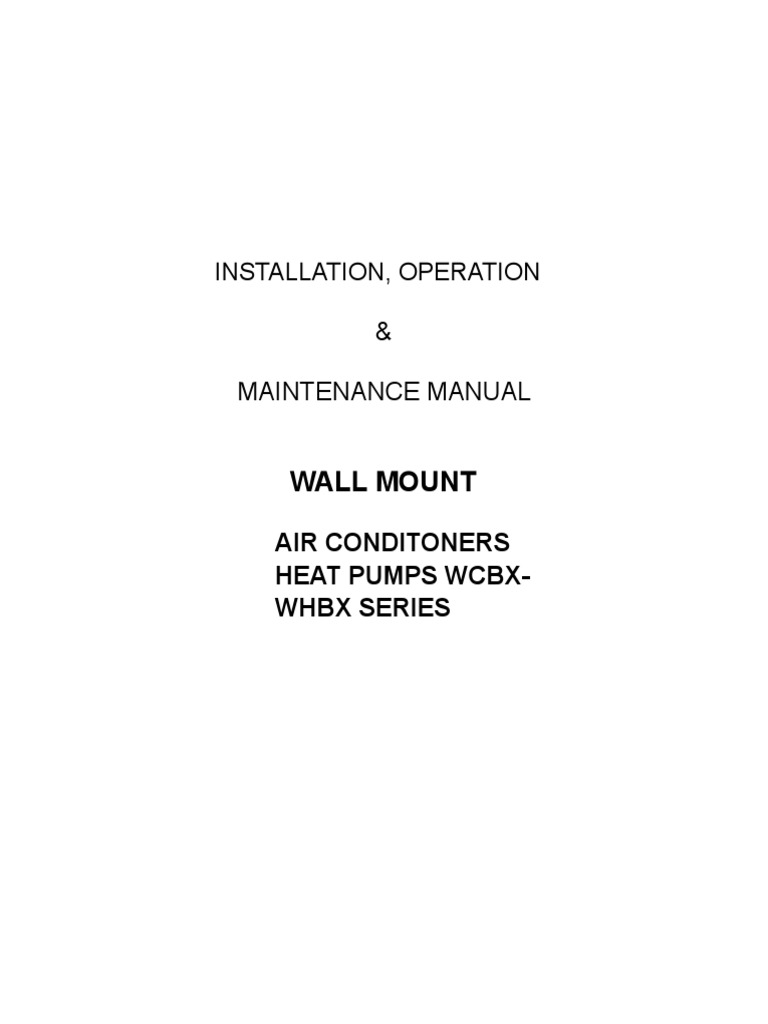 MARC Wall Mount AC Installation Manual | PDF | Duct (Flow) | Fuse ...