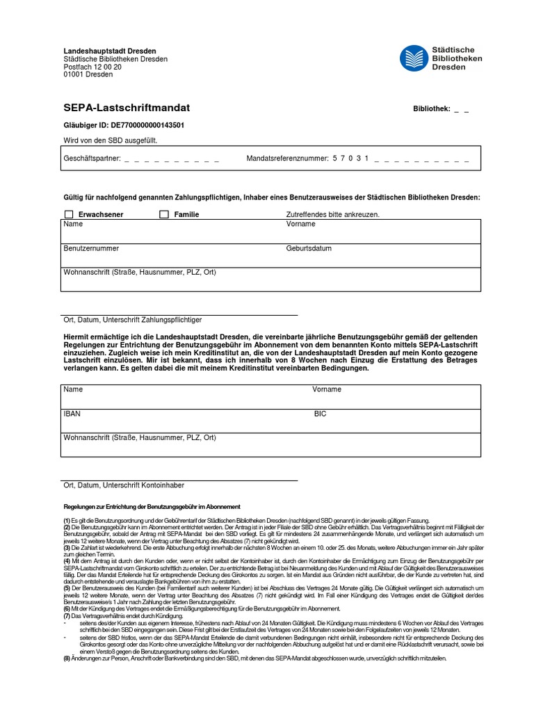 Sepa Lastschriftmandat Bkk Pronova – ARPHJ
