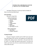 EI029 Closed Loop Control For A Brushless DC Motor To Run at The Exactly Entered Speed