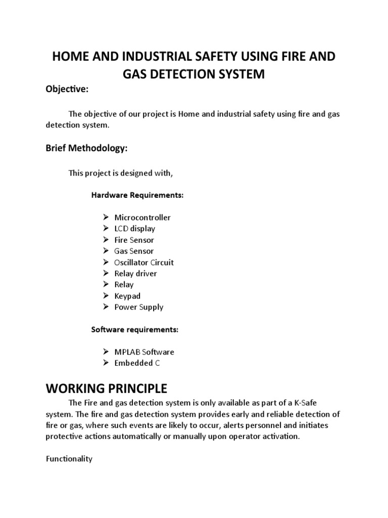 EI123 Home and Industrial Safety Using Fire and Gas Detection System | PDF