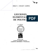 Bidart Campos - Lecciones Elementales de Política