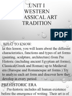 Unit I Western Classical Art Tradition