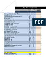 ART's Office Supply Inventory