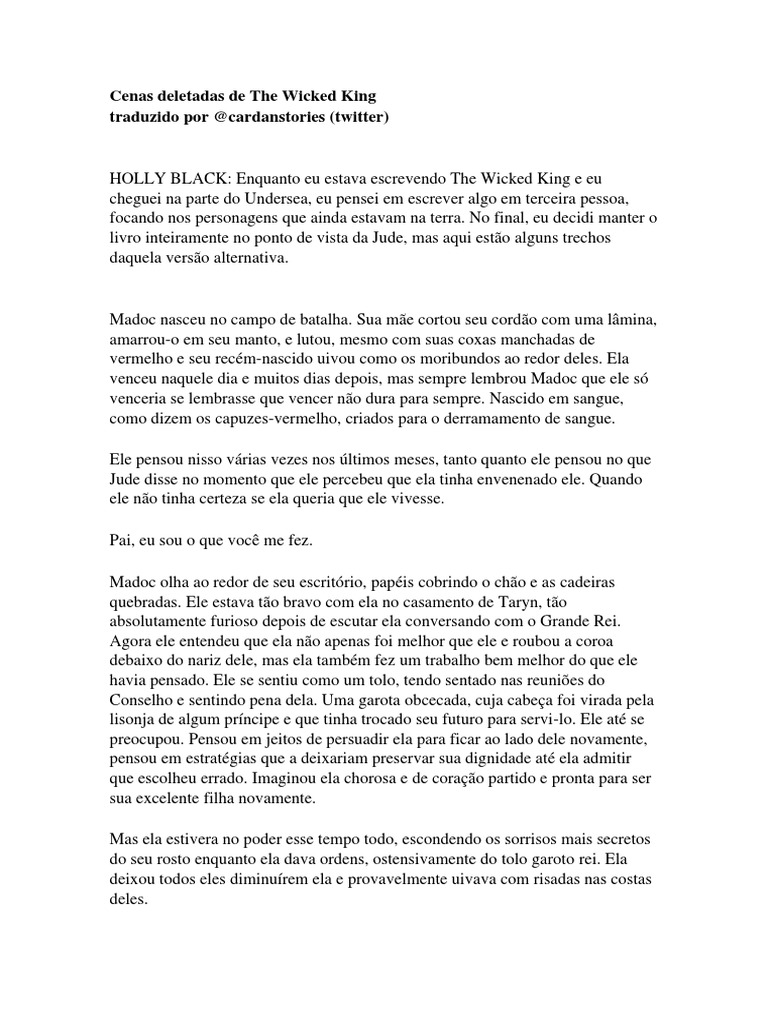 Cenas Deletadas de The Wicked King | PDF