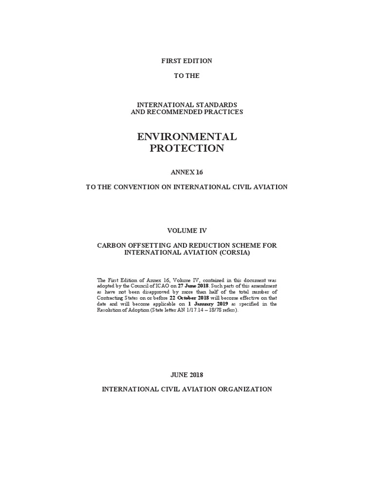 icao annex 16 chapter 4 aircraft list