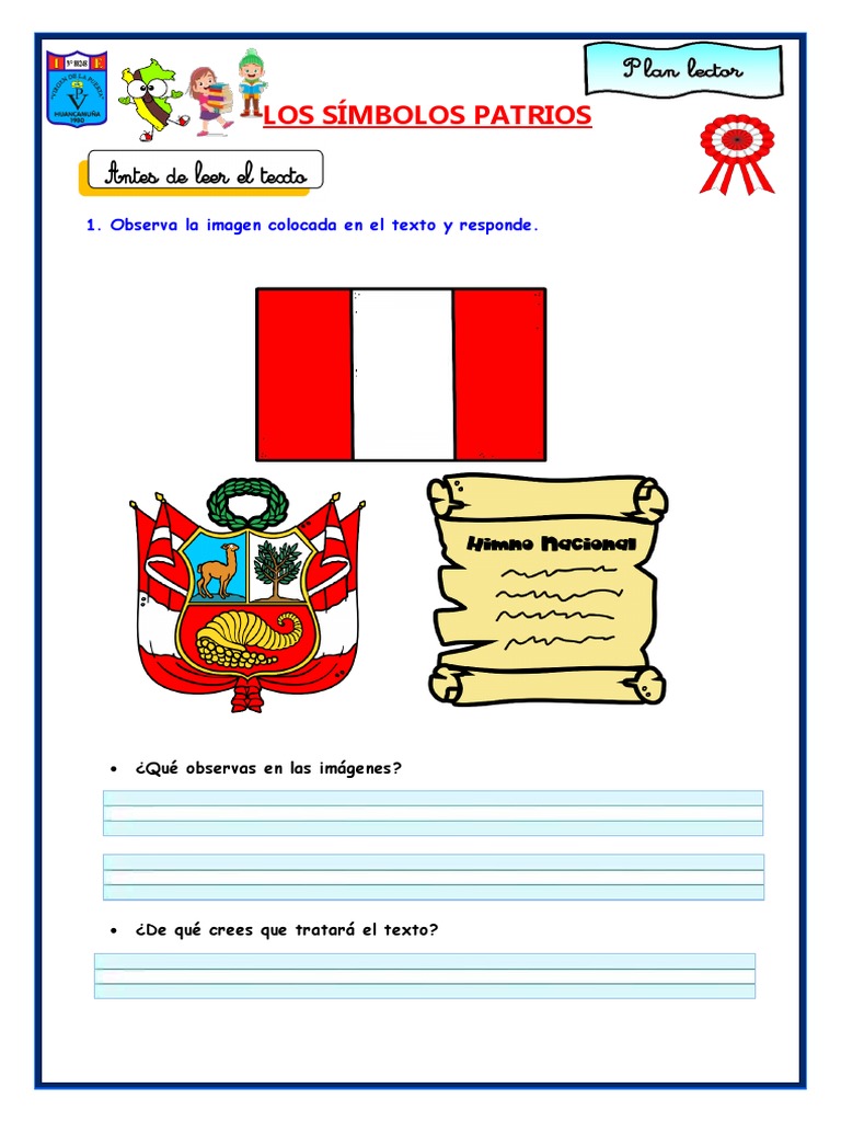 E5 S3 Ficha D4 Plan Lector Simbolos Patrios | PDF