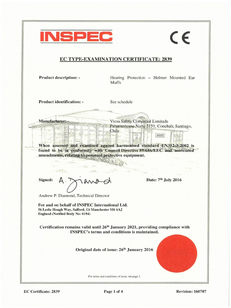 Certificado de Calidad EPP PDF