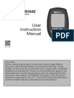 User Instruction Manual: Blood Glucose Monitoring System