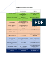 Cronograma de Actividades Primer Trimestre