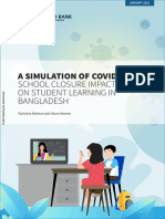 A Simulation of COVID-19 School Closure Impact On Student Learning in Bangladesh