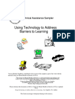 Using Technology To Address Barriers To Learning: Technical Assistance Sampler