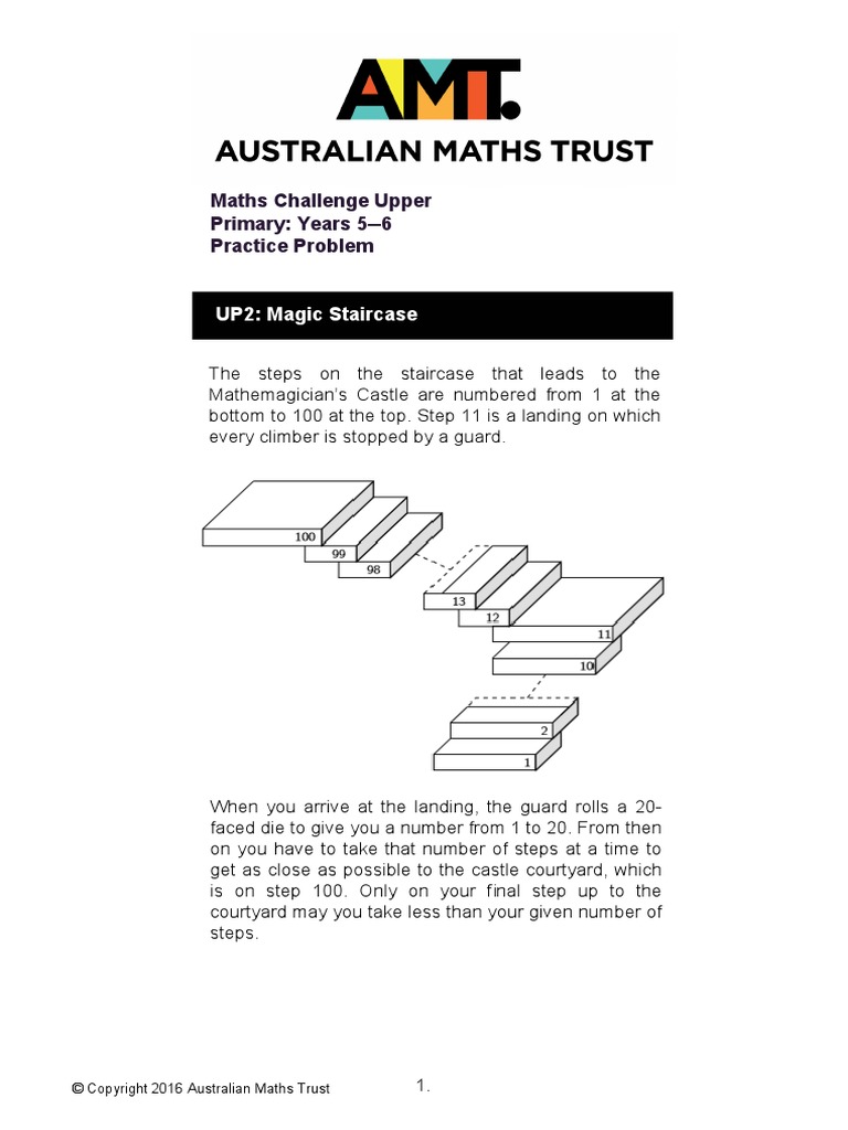Maths Challenge Upper Primary: Years 5-6 Practice Problem: UP2: Magic ...