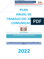 Plan Anual de Trabajo 2022 Área Coordinación de Comunicación-Prof. Sandra Martínez