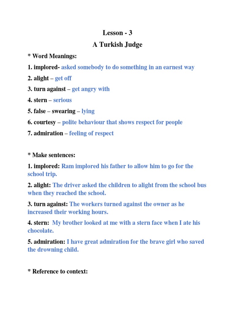 Lesson-3 A Turkish Judge | PDF