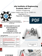 Fundamentals of Engineering Drawing & Coordinate Systems in AutoCAD