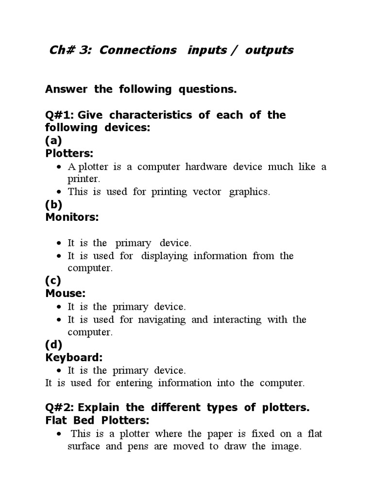 Class 5 Computer Devices Explained | PDF | Technology & Engineering