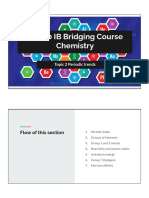 Grade 10 IB Bridging Course Chemistry: Flow of This Section